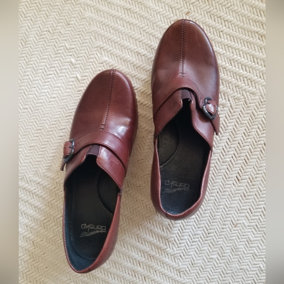 Brown Leather Dansko Mary Jane Clogs - Picture 5 of 16